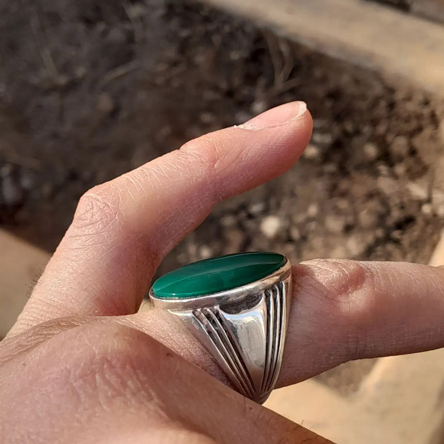 انگشتر عقیق سبز دستساز|جواهرات|تهران, کوثر|دیوار