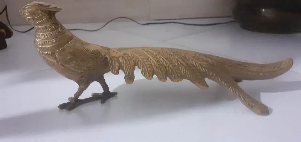 طاووس برنزی رومیزی|مجسمه، تندیس، ماکت|ورامین, ورامین|دیوار