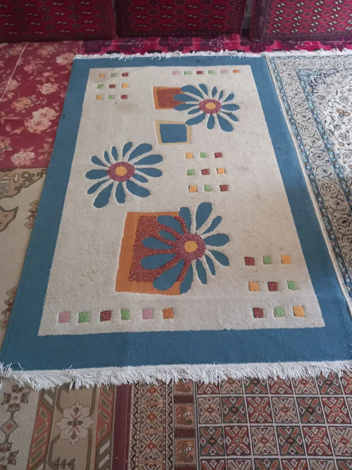 دو عدد فرش ۴ متری ماشینی ارزان|فرش|کرج, خرمدشت|دیوار