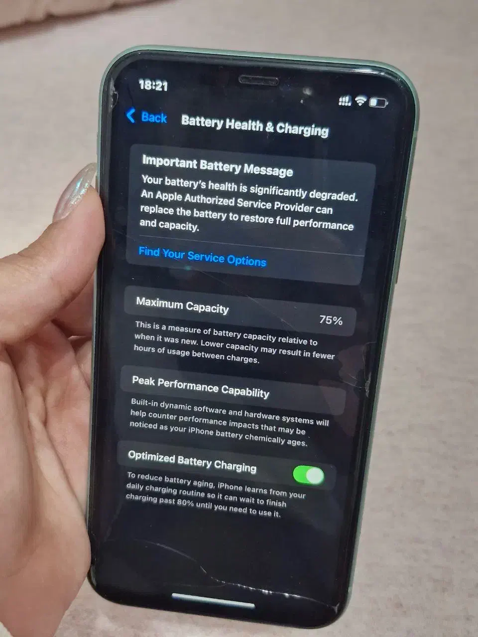 گوشی آیفون ۱۱ دو سیم کارت پارت نامبر ch|موبایل|ایذه, |دیوار
