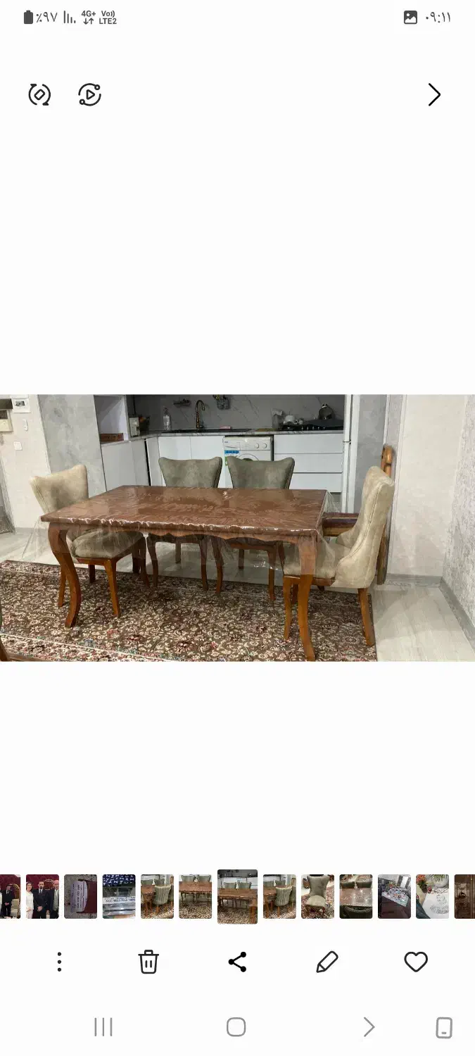 میز ناهارخوری  شش نفره|میز و صندلی غذاخوری|قدس, شهر‌قدس|دیوار