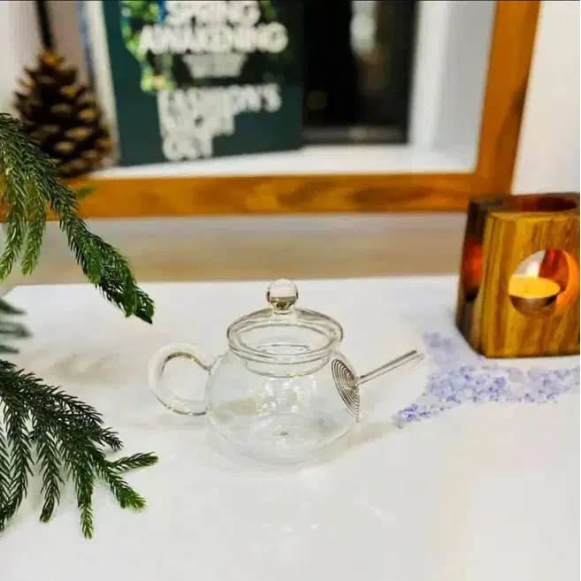 قوری زعفران تمام پیرکس و در بامبو|قوری، کتری، قهوه‌ساز دستی|بندر انزلی, کارآموزی|دیوار