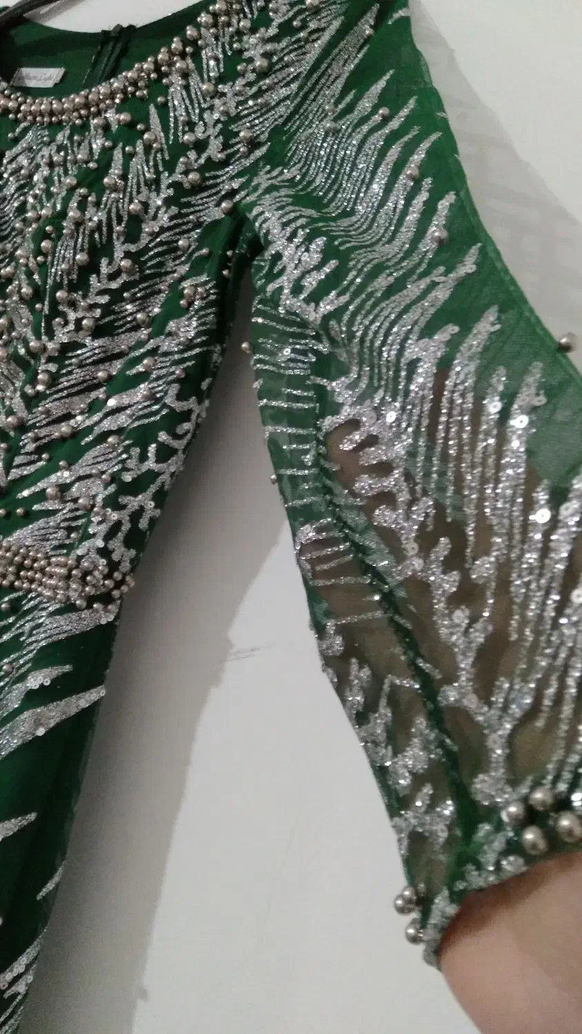 لباس مجلسی،سبز یشمی نو نو،سایز از ۴۰تا۴۴میخوره|لباس|خمین, |دیوار