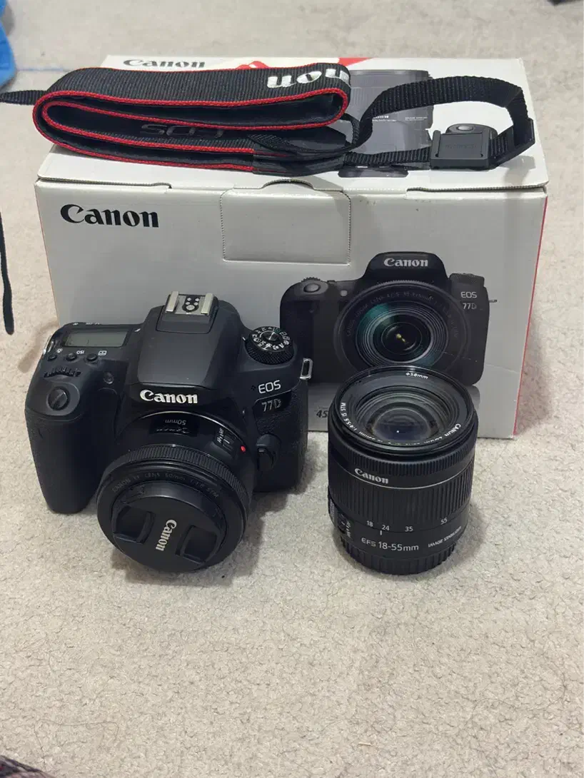 دوربین کنون 77d با دو عدد لنز|دوربین عکاسی و فیلم‌برداری|اهواز, شهرک حفاری|دیوار