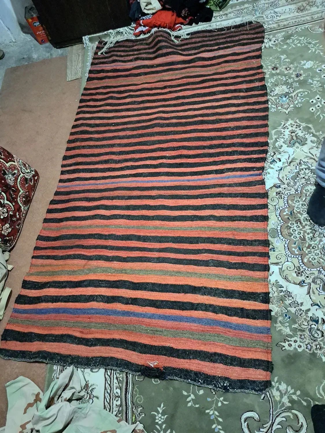 جاجیم ۱۰۰ ساله سالم|گلیم، جاجیم، گبه|کنگاور, |دیوار