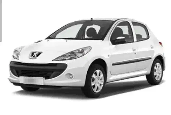 207 سفید رنگ tu5 سقف فلز|خودرو سواری و وانت|شیراز, سرو|دیوار