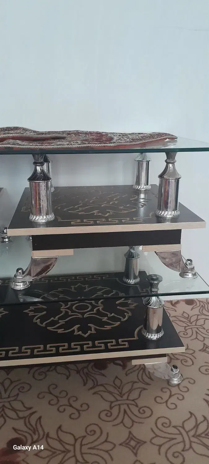 میزعسلی کنده کاری وآینه ومیز|مبلمان خانگی و میز عسلی|مراغه, |دیوار