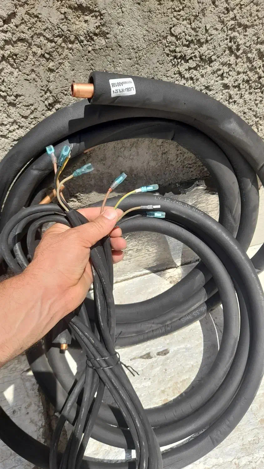 لوله مسی کولر گازی با کابل|کولر گازی و فنکوئل|قدس, شهرقدس|دیوار