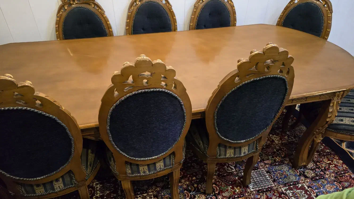 میز ناهارخوری ۱۰ نفره سلطنتی|میز و صندلی غذاخوری|اصفهان, سرتاوه|دیوار