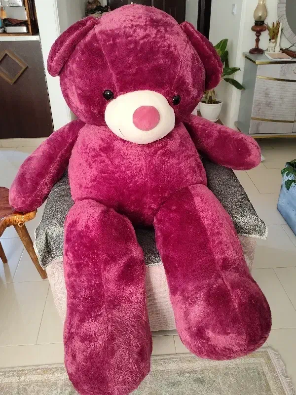 عروسک خرس بزرگ رنگ بنفش|کلکسیون و سرگرمی|چالوس, |دیوار