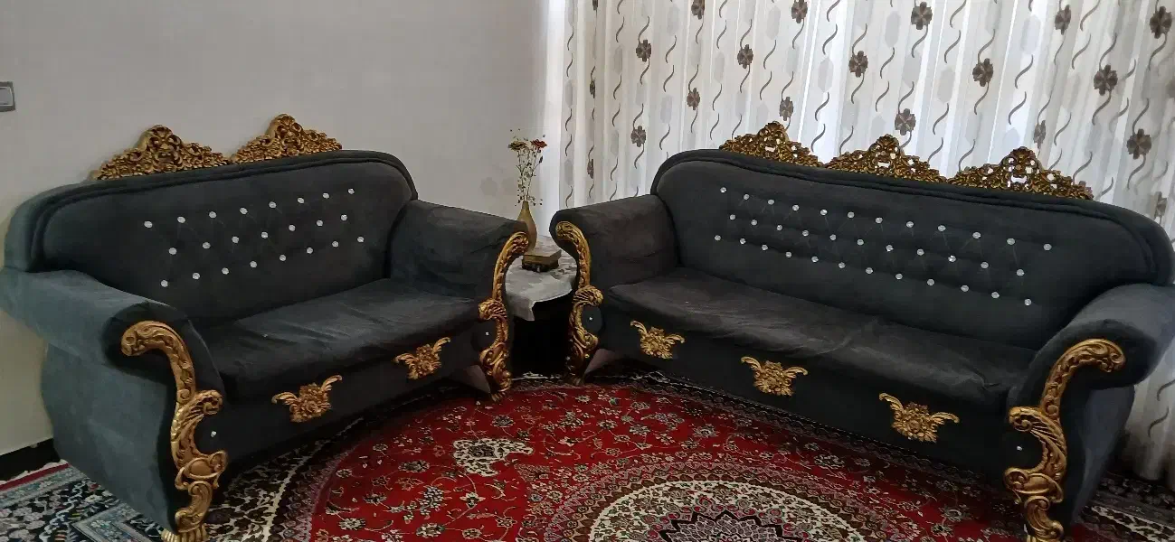 فروش مبل سلطنتی ۷ نفره|مبلمان خانگی و میز عسلی|نورآباد, |دیوار