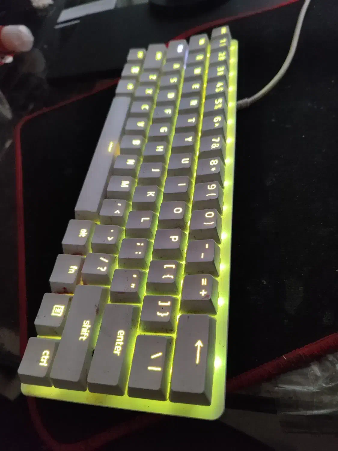 Keyboard Huntsman mini clical رکلیک رنک بنفش|قطعات و لوازم جانبی رایانه|ارومیه, |دیوار