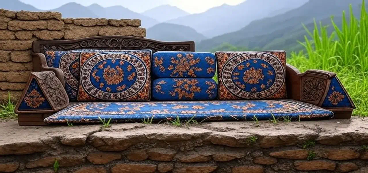 پشتی طرح تسنیم مدل شاهنشین|پشتی|طرقبه, |دیوار