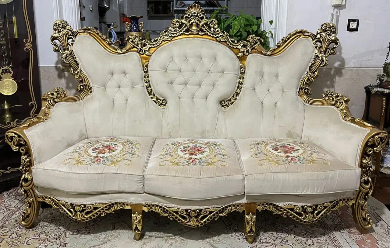 مبل 9 نفره سلطنتی چوب راش نو نو|مبلمان خانگی و میز عسلی|شیراز, مسلم|دیوار