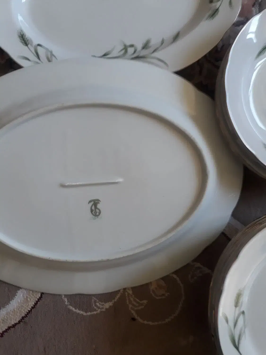 ظروف گل گندمی ژاپنی قدیمی بشقاب گل ویکتوریا فرانسه|ظروف سرو و پذیرایی|یزد, |دیوار