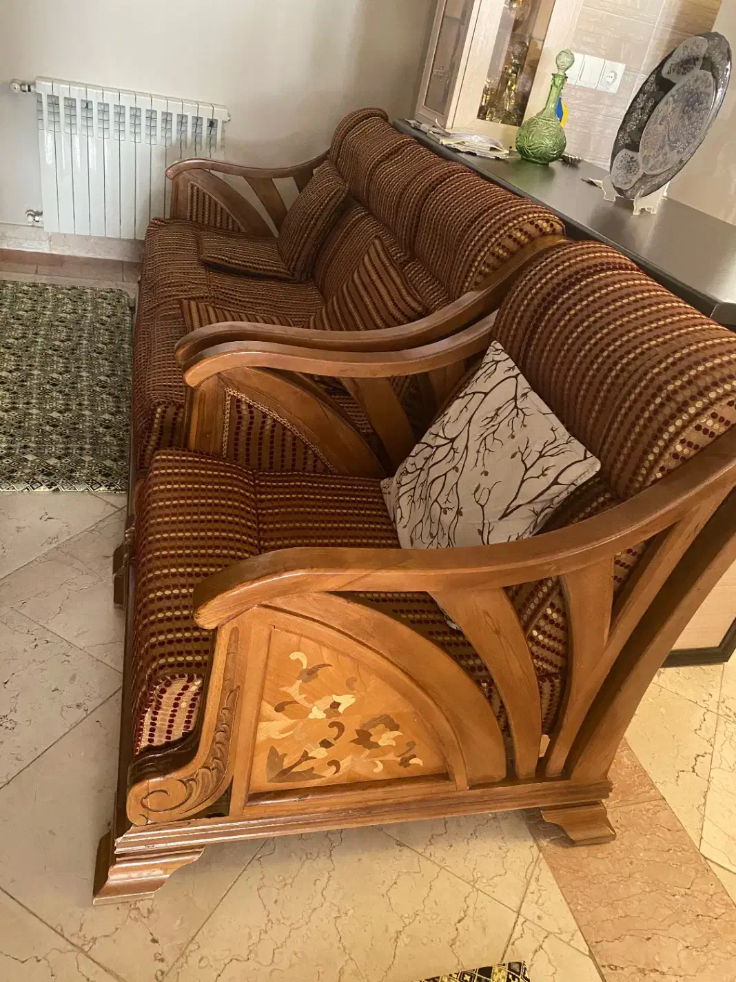 مبل با چوب راش|مبلمان خانگی و میز عسلی|محلات, |دیوار