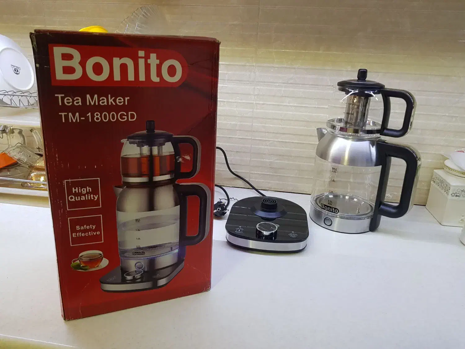 چای‌ساز بونیتو مدل TM-1800GD کاملا نو و آکبند|سماور، چای‌ساز، قهوه‌ساز|تربت‌حیدریه, شهرک ولیعصر|دیوار