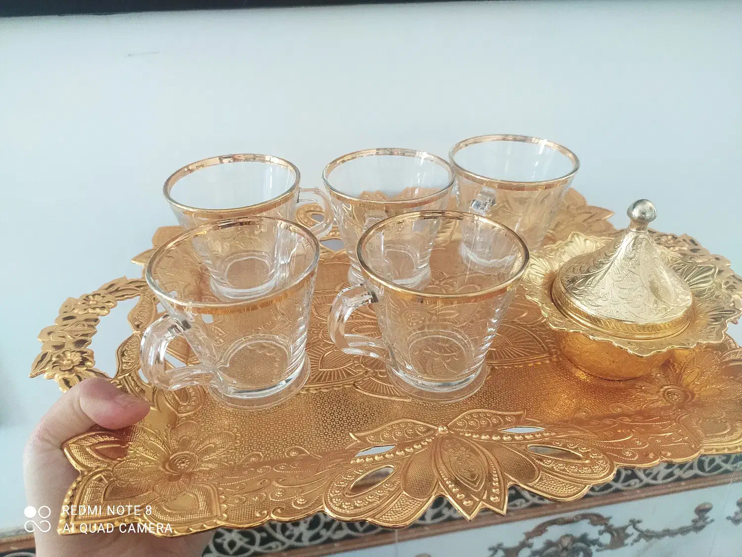 12عدد استکان چای لبه طلایی اصل فرانسه|ظروف سرو و پذیرایی|سرپل ذهاب, |دیوار