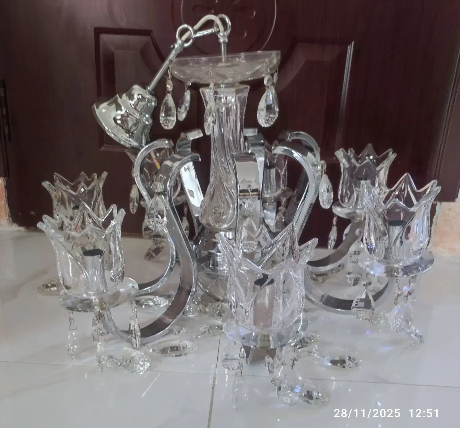 لوستر کریستالی|لوستر و چراغ آویز|لنگرود, |دیوار