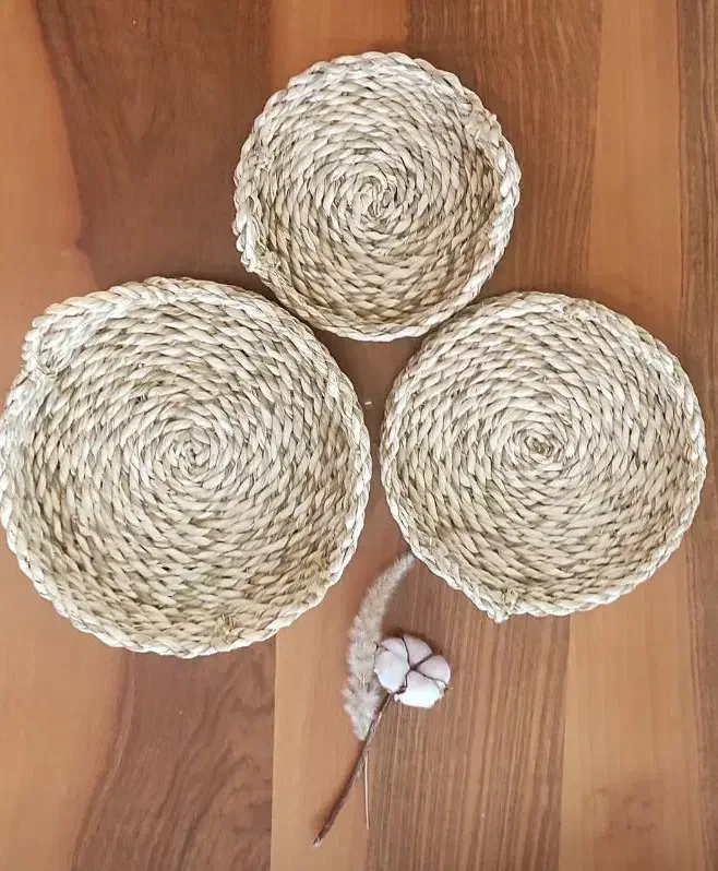 زیرقابلمه وزیر بشقابی وسبدمیوه وسبزی حصیری|ظروف سرو و پذیرایی|اراک, |دیوار