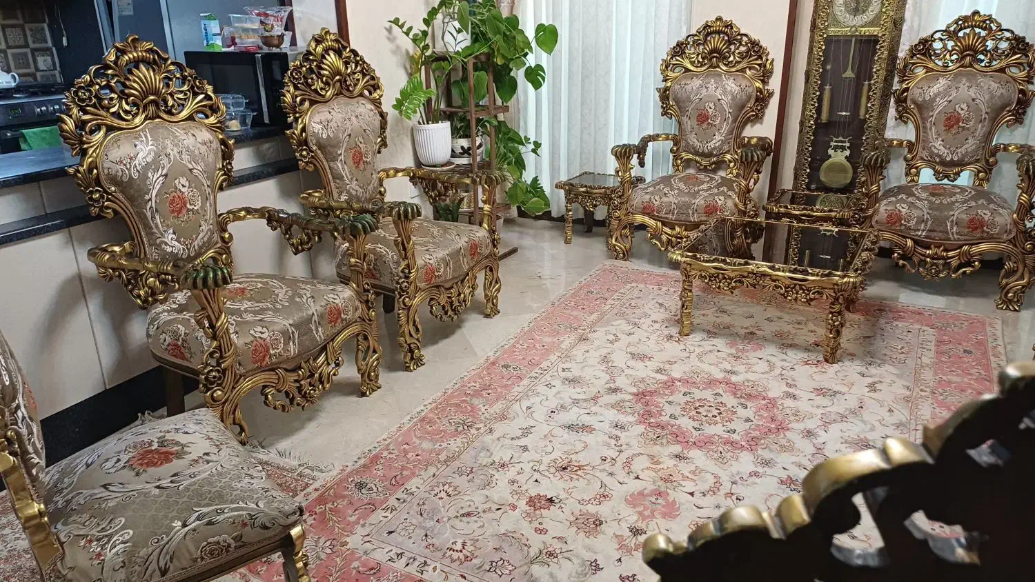 ست مبلمان استیل طلایی مشکی|مبلمان خانگی و میز عسلی|تهران, پاسداران|دیوار