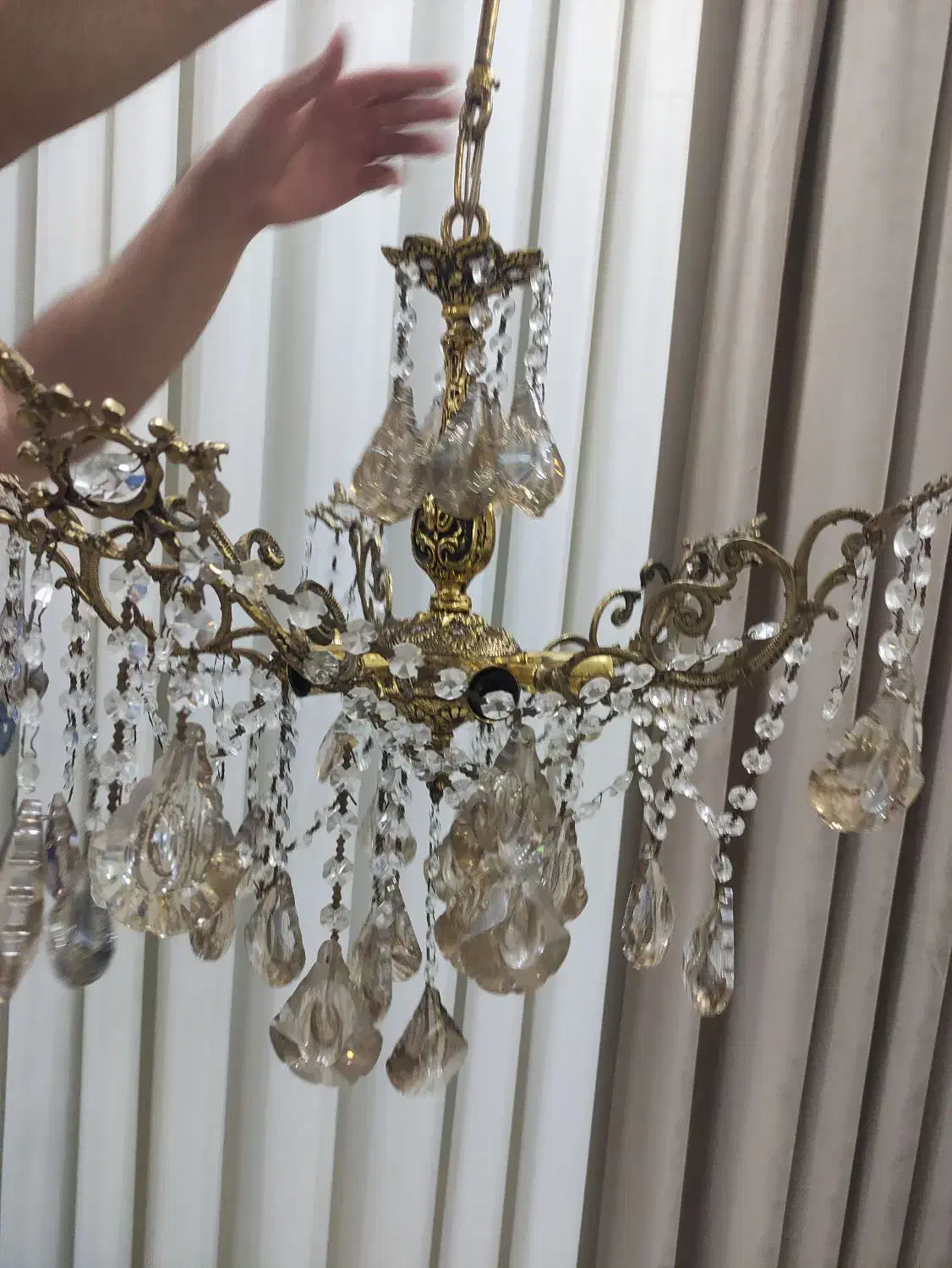 لوسترآویزتمام برنج اصلی کاملاسالم|لوستر و چراغ آویز|دزفول, |دیوار