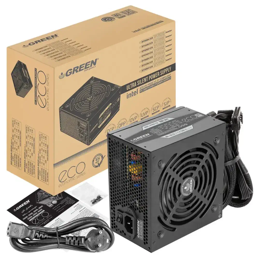 پاور (منبع تغذیه) کامپیوتر گرین مدل P600A-ECO|قطعات و لوازم جانبی رایانه|تهران, زرگنده|دیوار