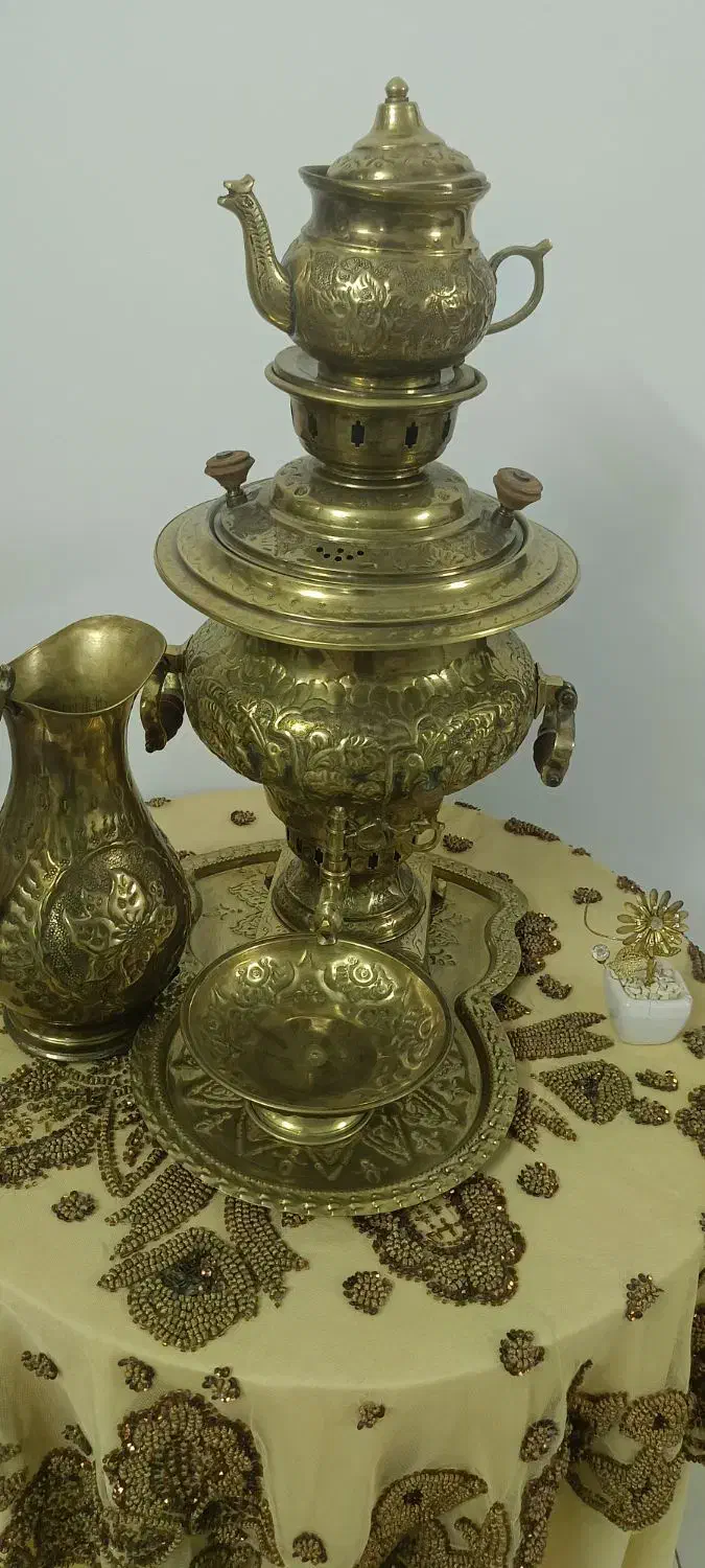 سماور زغالی تمام برنج|سماور، چای‌ساز، قهوه‌ساز|مشهد, نوید|دیوار