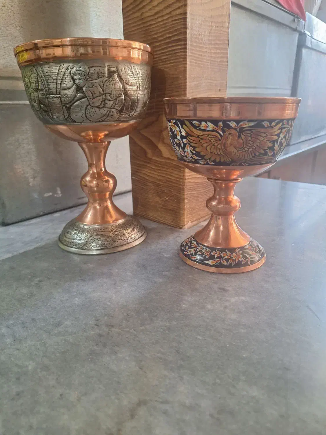 گلدان مس|صنایع دستی و سایر لوازم تزئینی|اصفهان, قهجاورستان|دیوار