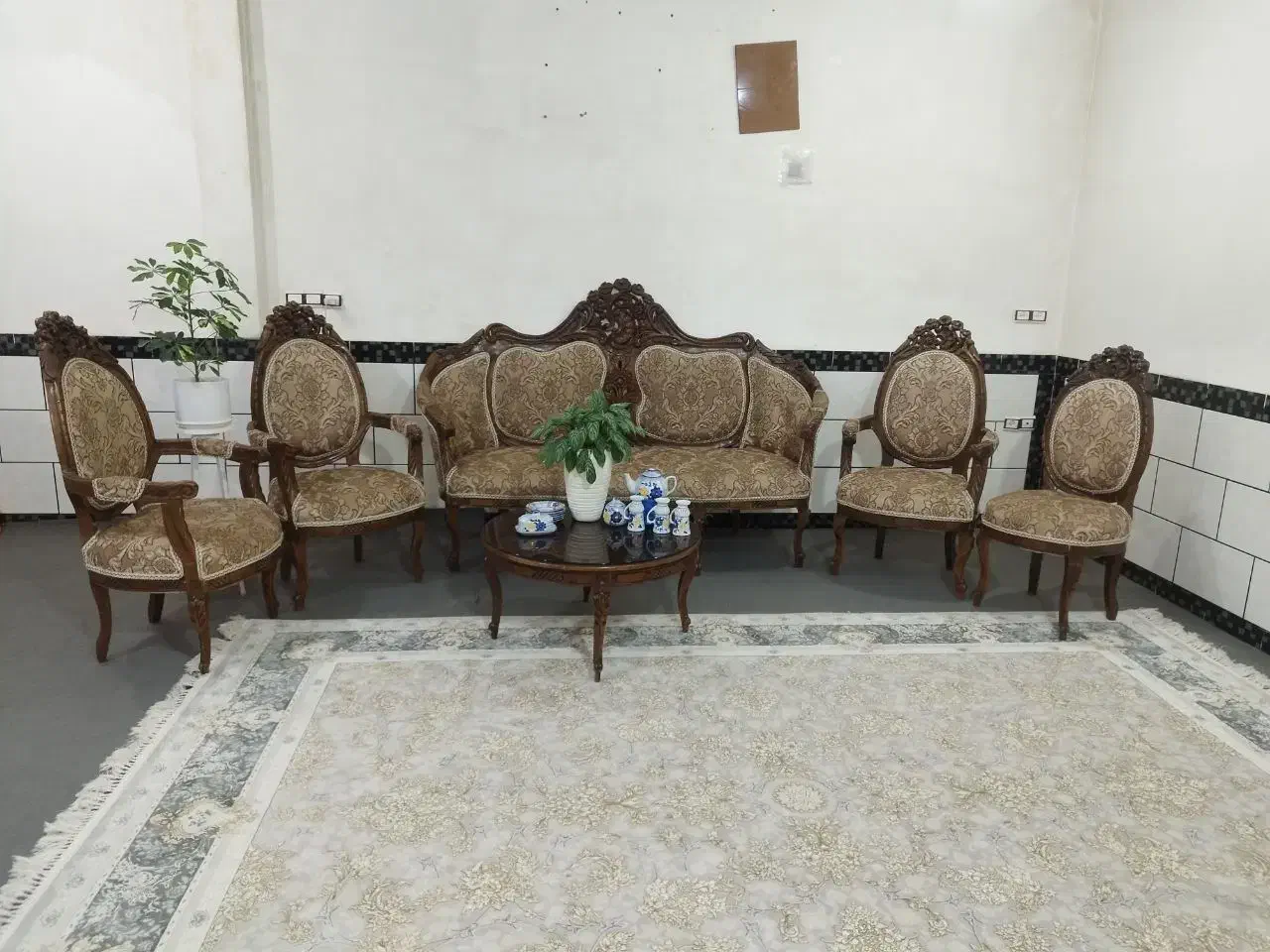 مبلمان چوب گردو|مبلمان خانگی و میز عسلی|اندیمشک, |دیوار