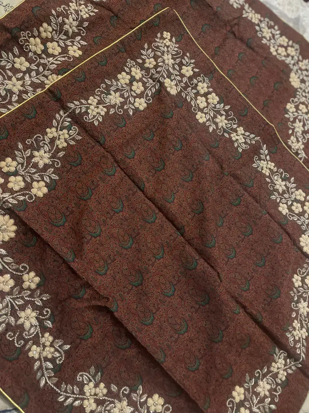 ترمه تمام کار دست|پرده، رانر، رومیزی|شاندیز, |دیوار