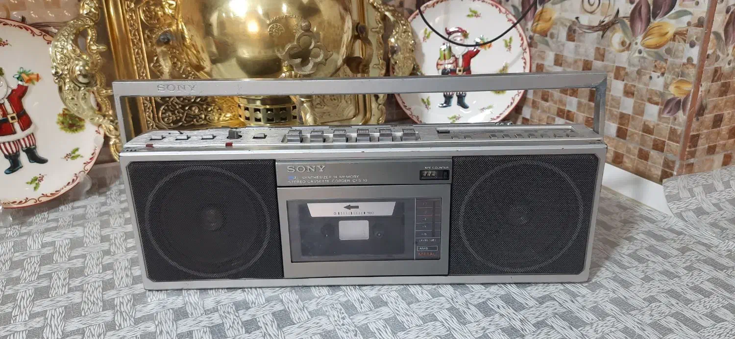 رادیو ضبط قدیمی سونی بسیار خاص و کمیاب|سیستم صوتی خانگی|مشکیندشت, |دیوار