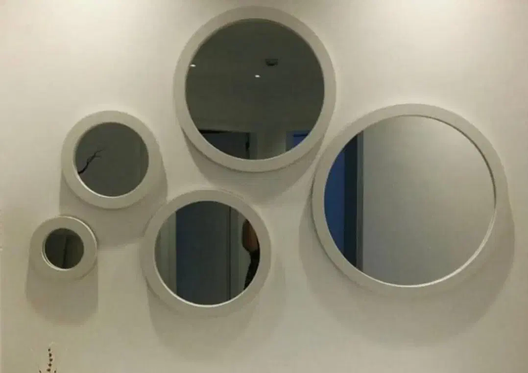 اینه های ۵تیکه رنگ سفید،طوسی،مشکی|آینه|جیرفت, |دیوار