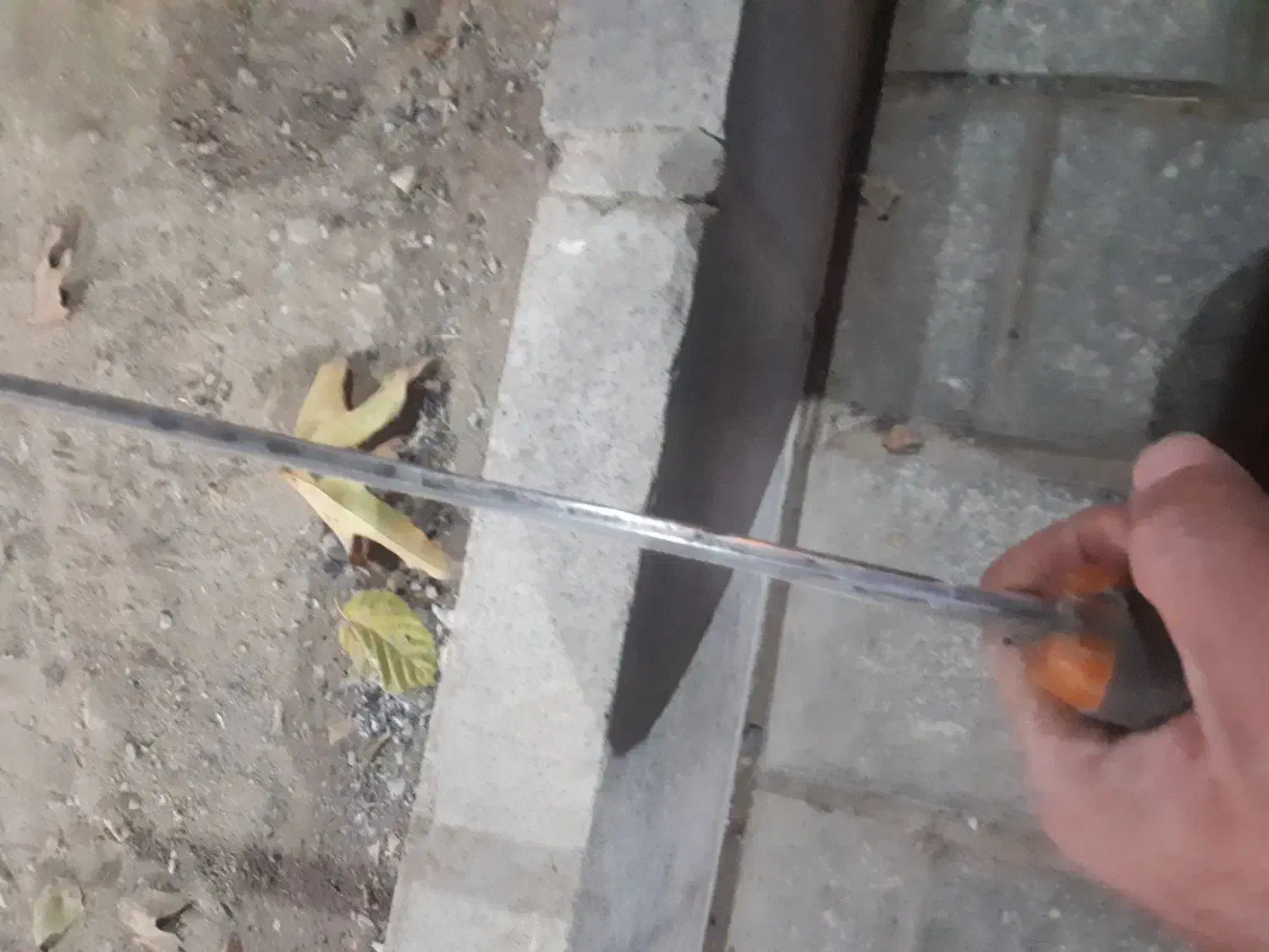 چاقو بزرگ قدیمی قاچاری|کلکسیون اشیاء عتیقه|نهاوند, |دیوار