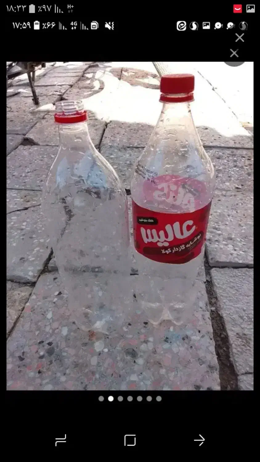 بطری نوشابه|ظروف نگهدارنده، پلاستیکی، یک‌بارمصرف|خمک, |دیوار