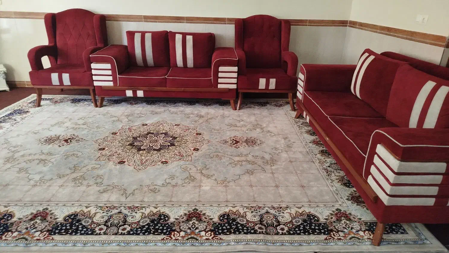 قالی 12متری فروشی|فرش|بروجن, |دیوار