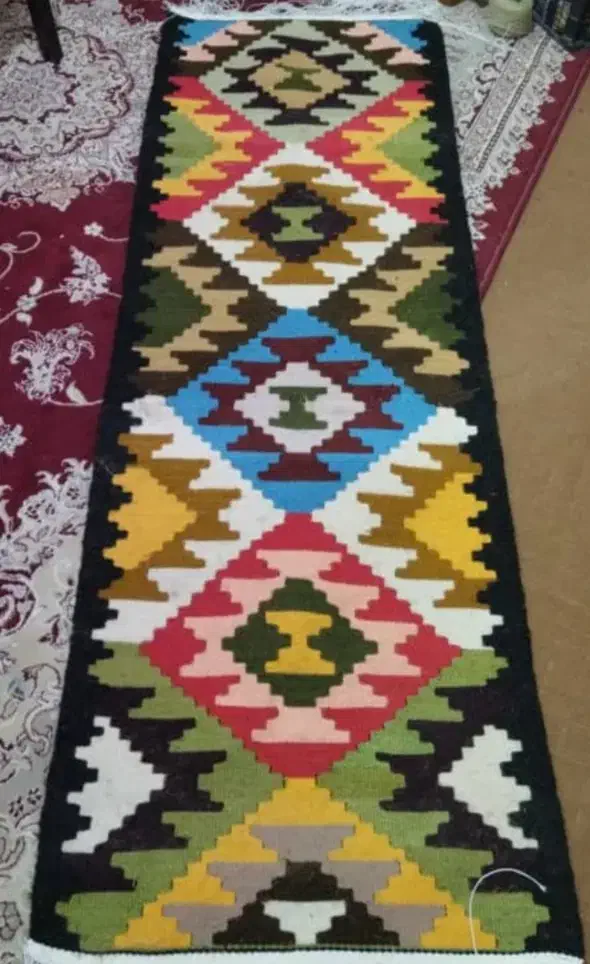 گلیم اکرولیک دست بافت|گلیم، جاجیم، گبه|رشت, سیا اسطلخ|دیوار