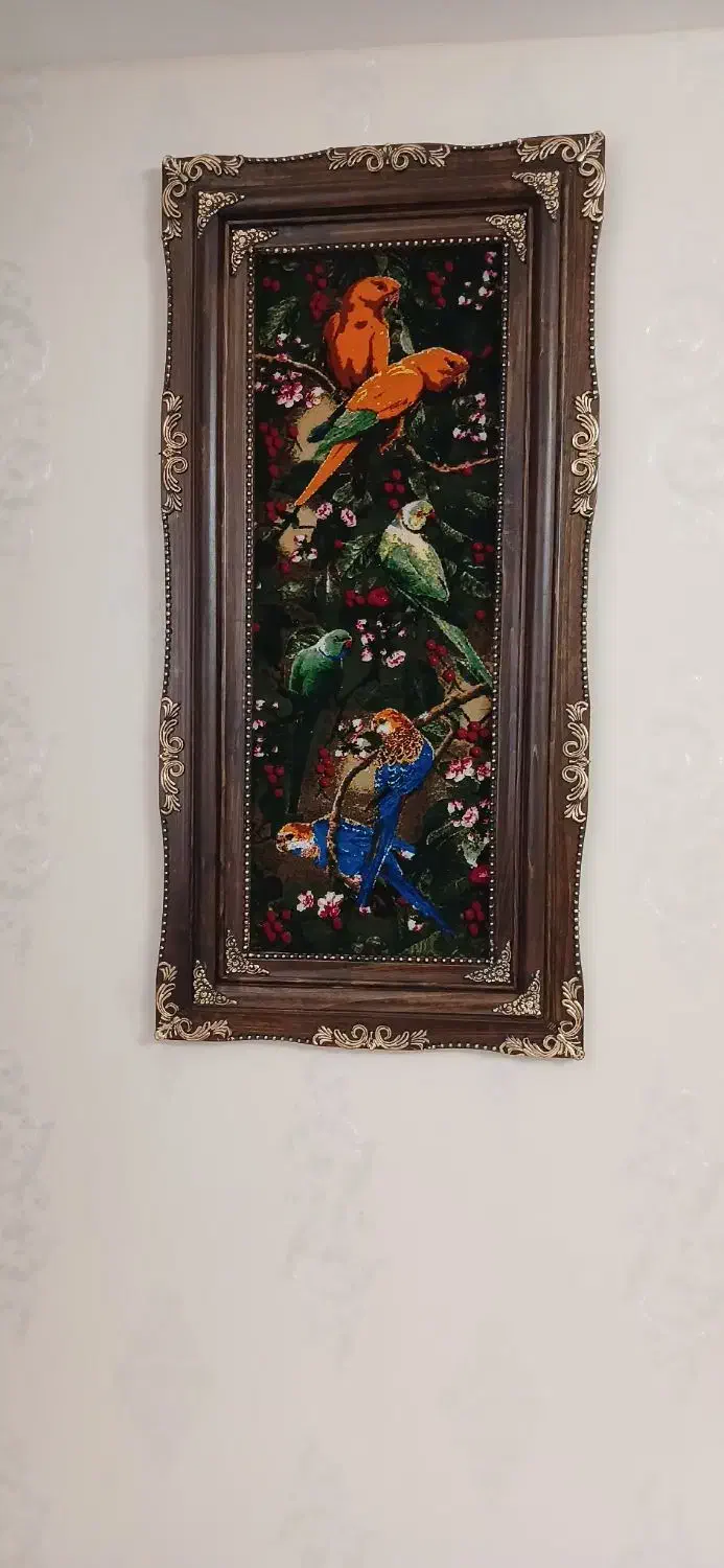 تابلو فرش دستباف طوطی|تابلو فرش|اردبیل, |دیوار