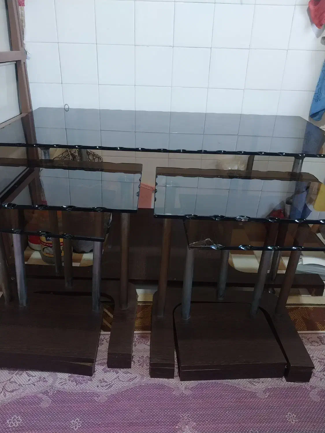 سلام میز عسلی بزرگ وچهارتا کوچک|مبلمان خانگی و میز عسلی|گرگان, |دیوار