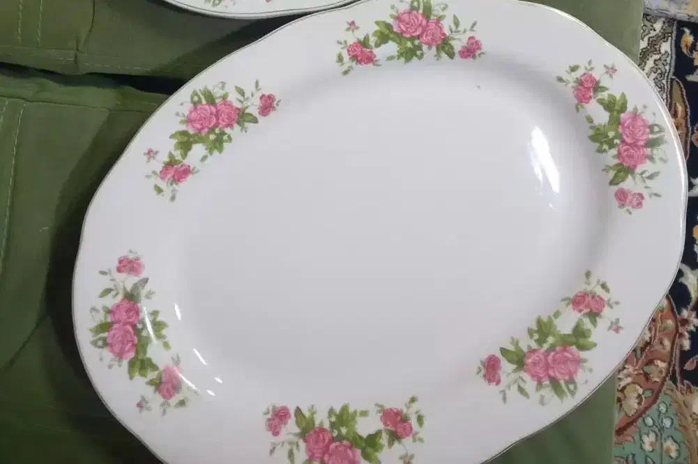 فروش دیس چینی وبشقاب بزرگ گل قرمز|ظروف سرو و پذیرایی|فولادشهر, C8|دیوار