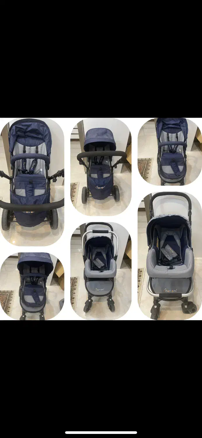 ست گالسکه،کریر و روروک برند مونامی در حد نو|کالسکه و لوازم جانبی|شیراز, احمدی جنوبی|دیوار