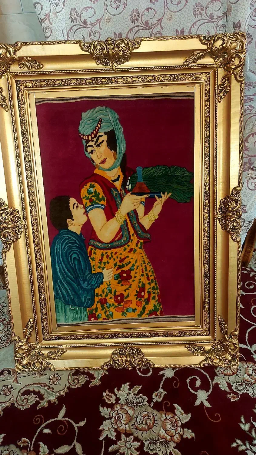 تابلو فرش دست بافت|تابلو فرش|کرج, ساسانی (قلمستان)|دیوار