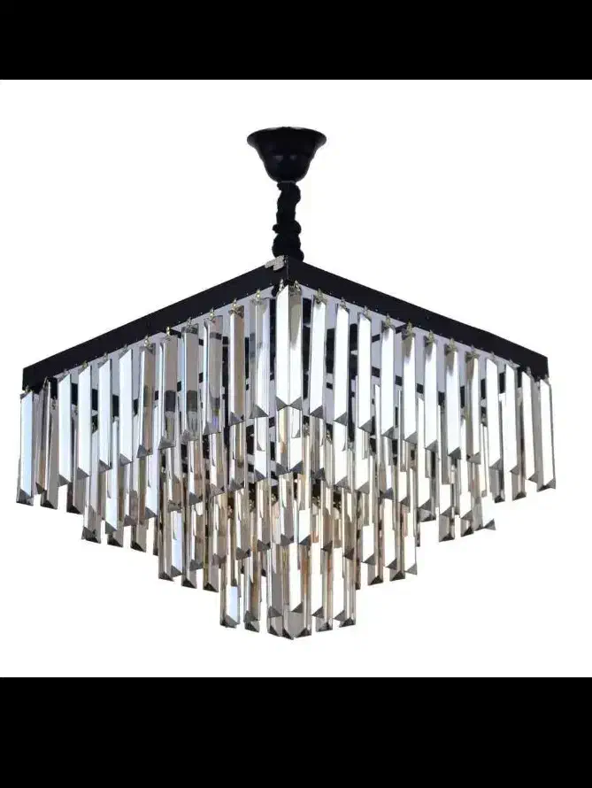 لوستر تسمه ای کریستالی مربع نونو|لوستر و چراغ آویز|مشهد, جاهد شهر|دیوار