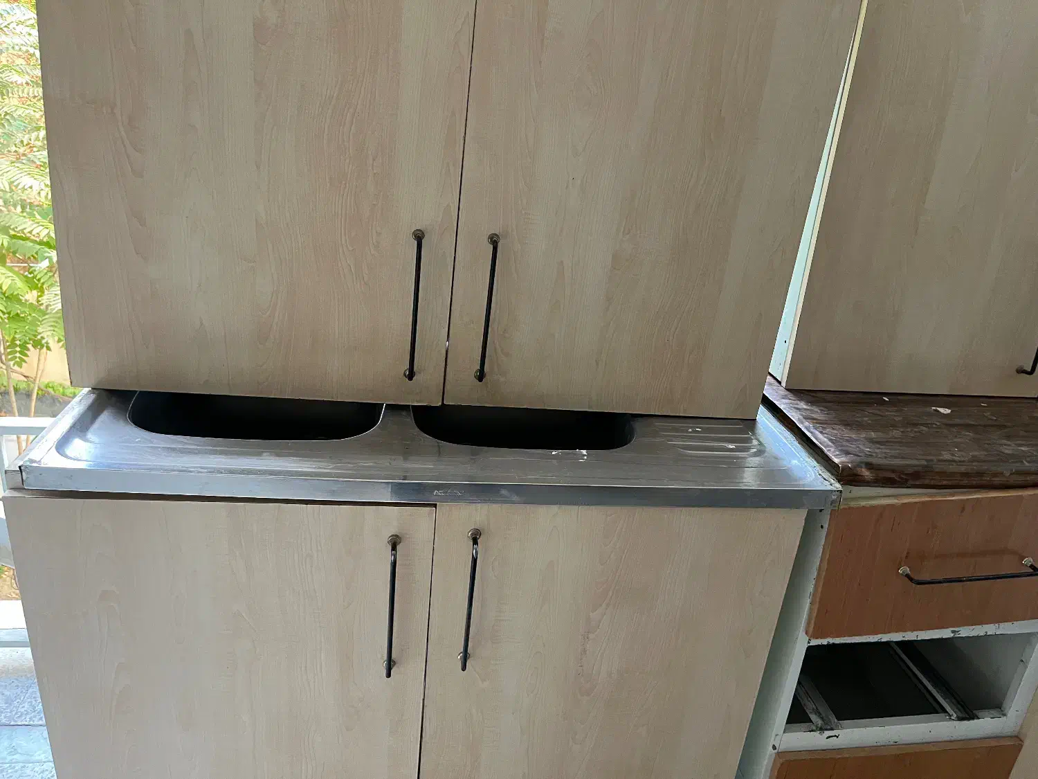 کابینت فلزی درب mdf همراه سینک و آبچکون و سیفون نو|مصالح و تجهیزات ساختمان|تهران, شهرک کوهسار|دیوار