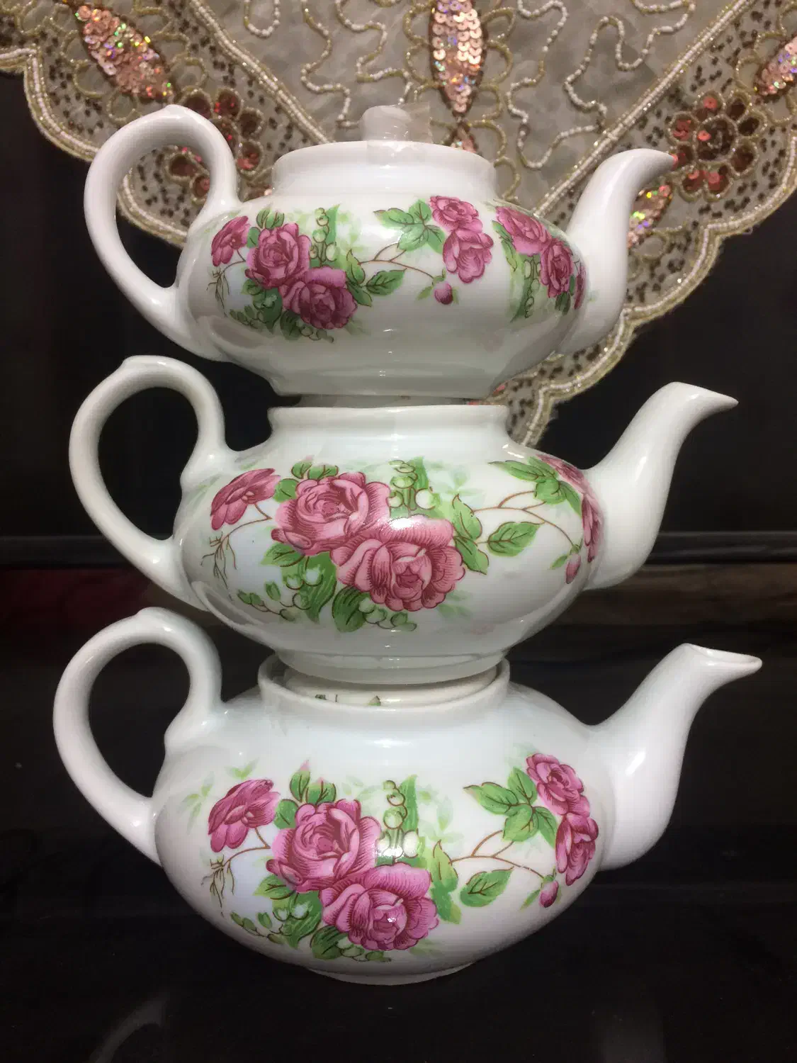 قوری طرح گلسرخی قدیمی|قوری، کتری، قهوهساز دستی|تهران, هرندی|دیوار