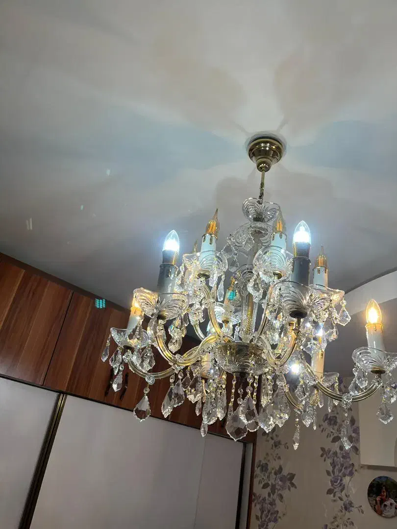 دوعدد لوستر کریستالی|لوستر و چراغ آویز|تهران, افسریه شمالی|دیوار