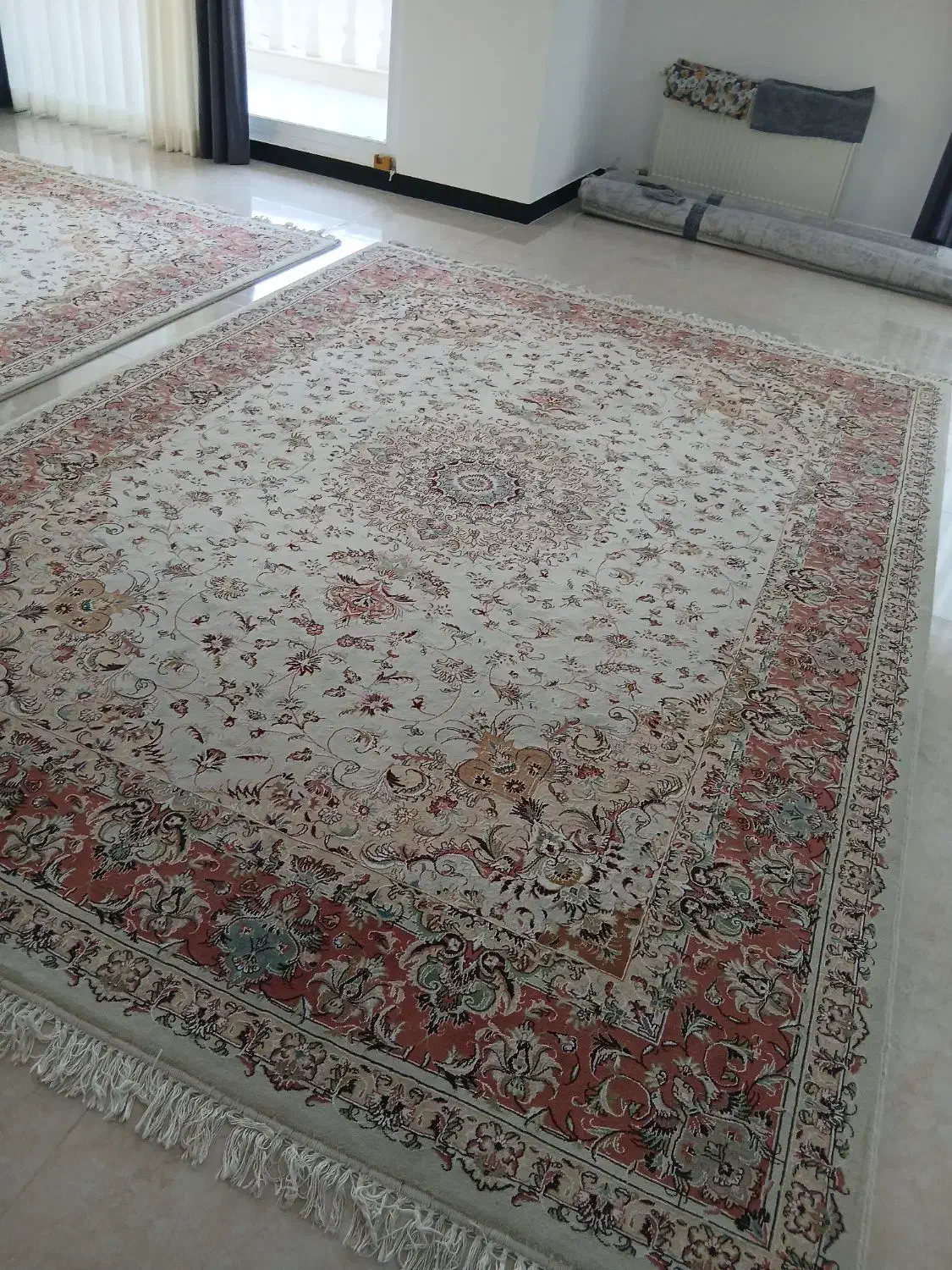 دو تخته فرش مشهد ۹ متری ۱۲۰۰شانه|فرش|تنکابن, |دیوار