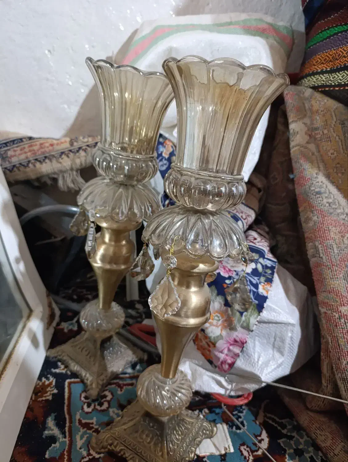 آینه شمعدان میز در حد نو|آینه|نهاوند, |دیوار