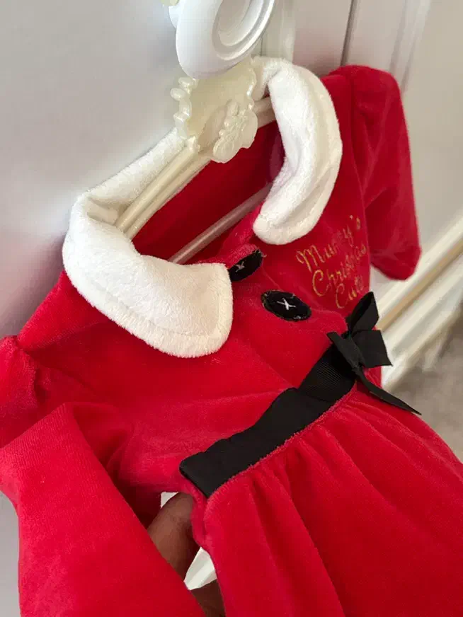 پیراهن دخترانه مخمل یلدایی|کفش و لباس بچه|ملایر, |دیوار