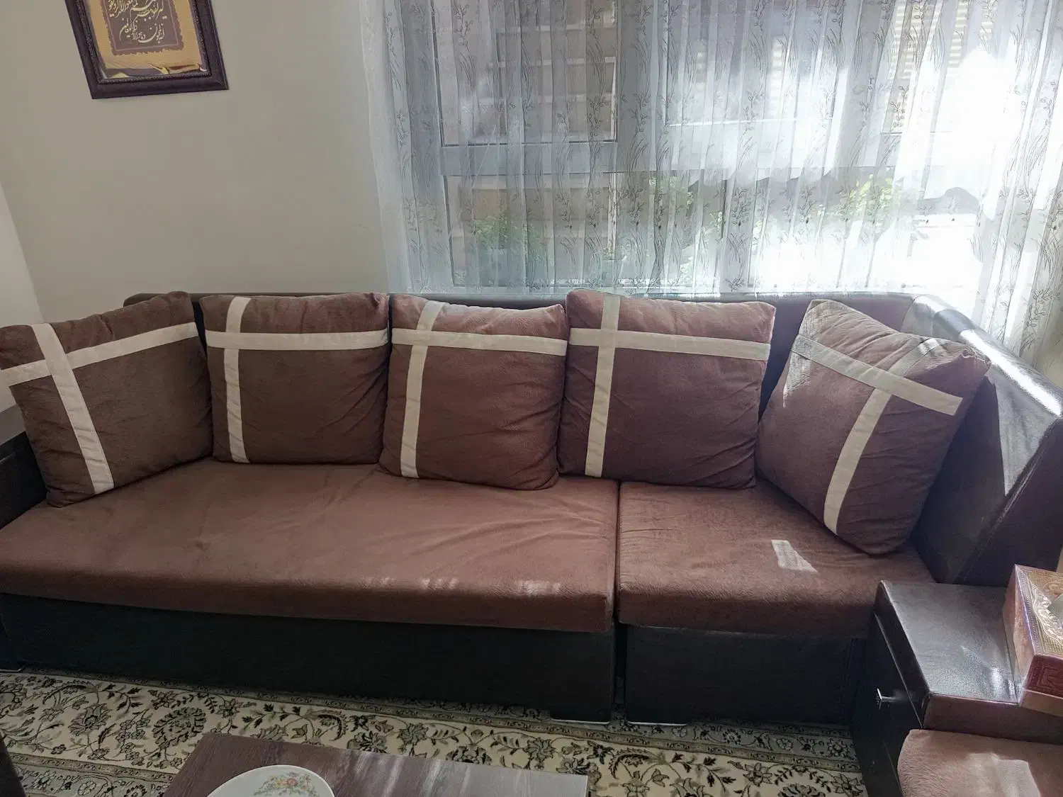 مبل دست دوم کار کرده،سالم بدون خط و خش|مبلمان خانگی و میز عسلی|قم, بنیاد|دیوار